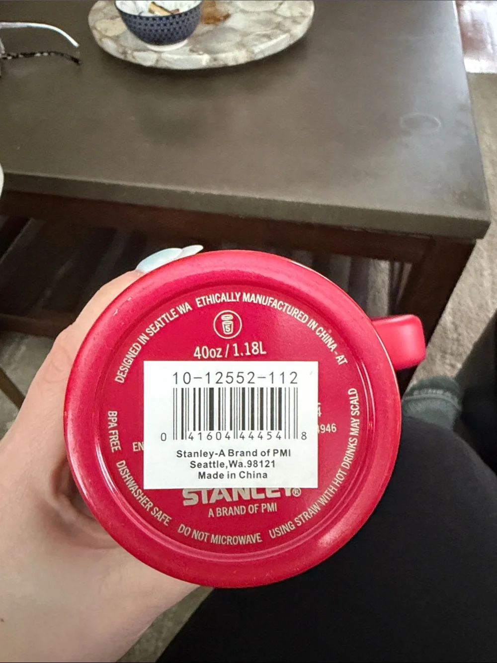 Stanley Metallic Red Travel Tumbler with Handle 40oz - Picture 2 of 3